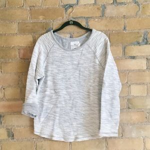 Gray stitched heathered sweatshirt